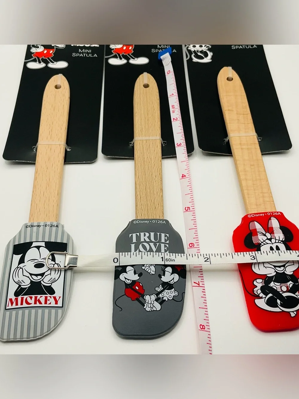 NEW Disney 3pc Mickey & Minnie Mouse Mini Silicon Spatula Set Kitchen Gadgets